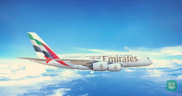 An Emirates Airbus A380. The airline says it is flying 91% of its pre-war capacity.