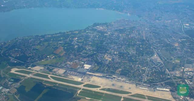Geneva Airport from the air. Air Transat's Montreal–Geneva flights start June 19, 2027.
