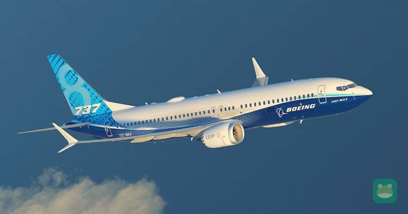 Boeing 737-8 in flight; representative manufacturer image
