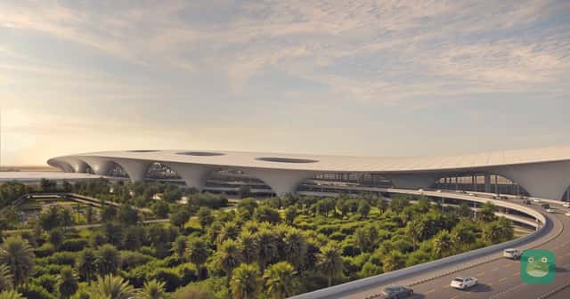Official design rendering of Al Maktoum International Airport passenger terminal