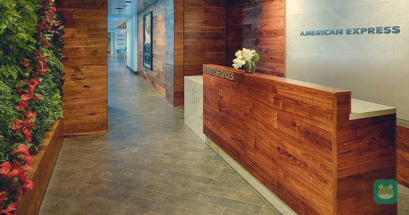 The reception desk at The Centurion Lounge, PHL Terminal A-West, before the closure.