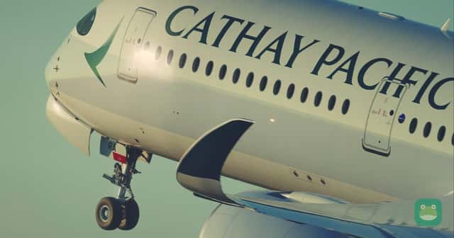 A Cathay Pacific Airbus A350 in an official fleet photograph. Representative image; not a photograph of a specific contrail trial.