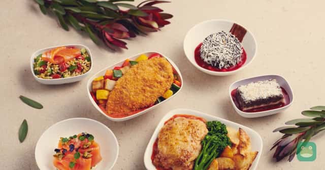 Emirates' Australian anniversary dishes for First and Business Class, supplied with the official announcement.