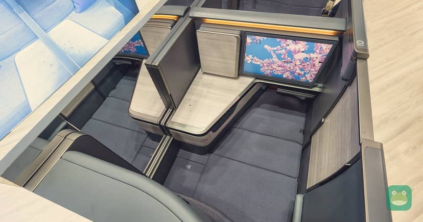 Inside one of ANA's enclosed THE Room FX business class suites