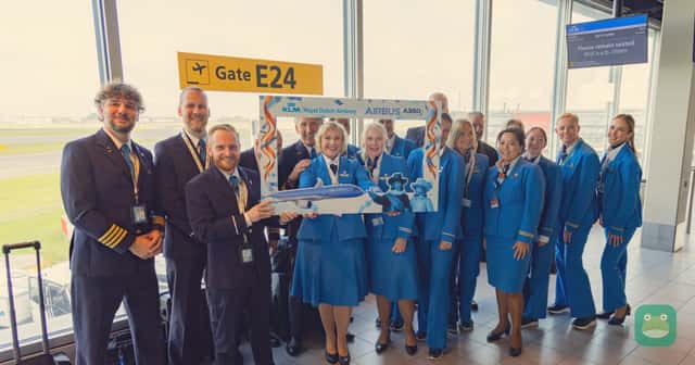 From KLM's photos of its first A350-900 passenger flight, Amsterdam to Toronto, Oct. 30, 2026