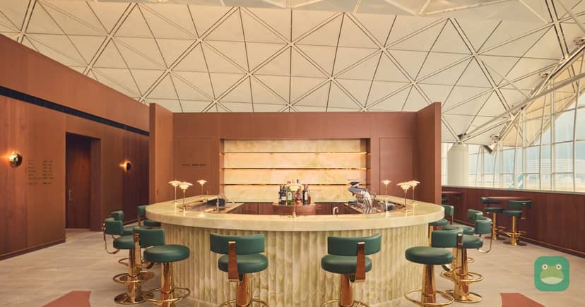 The Atrium of The Wing, First, with its green onyx bar