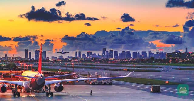 Miami International Airport's south runway at dusk (photo: Miami International Airport)
