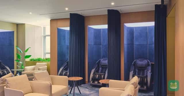 The wellness room at Delta's JFK Delta One Lounge. Photo: Delta Air Lines.