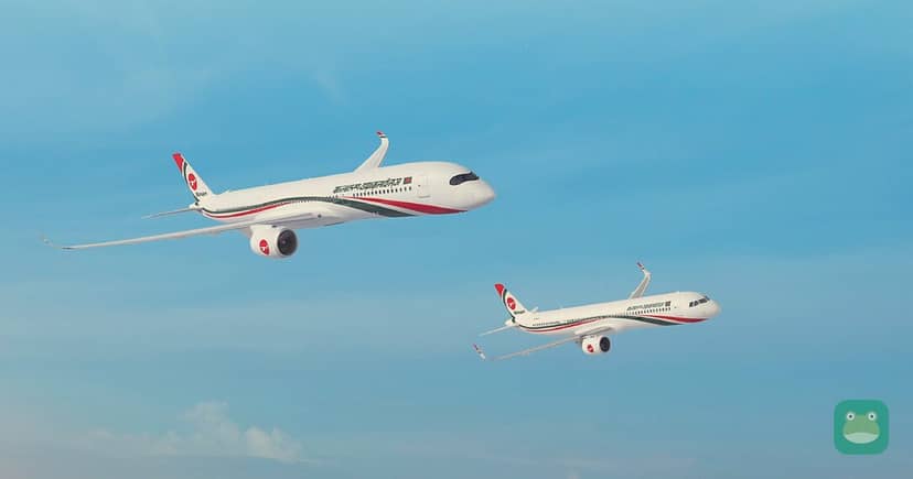Airbus image released with Biman Bangladesh Airlines' A350-900 and A321neo order