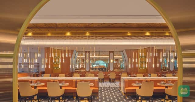 The brasserie at the Delta One Lounge at New York-JFK Terminal 4