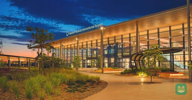 The terminal entry at Western Sydney International Airport (photo: Western Sydney International, via Destination NSW)
