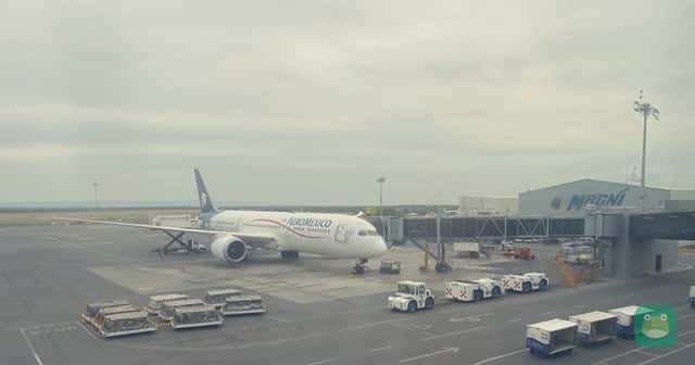 Aeroméxico Boeing 787-9 at Monterrey Airport, a representative fleet photo