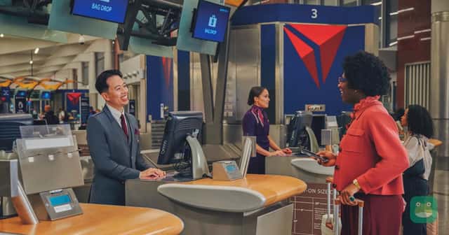 Delta airport check-in assistance. Photo: Delta Air Lines.