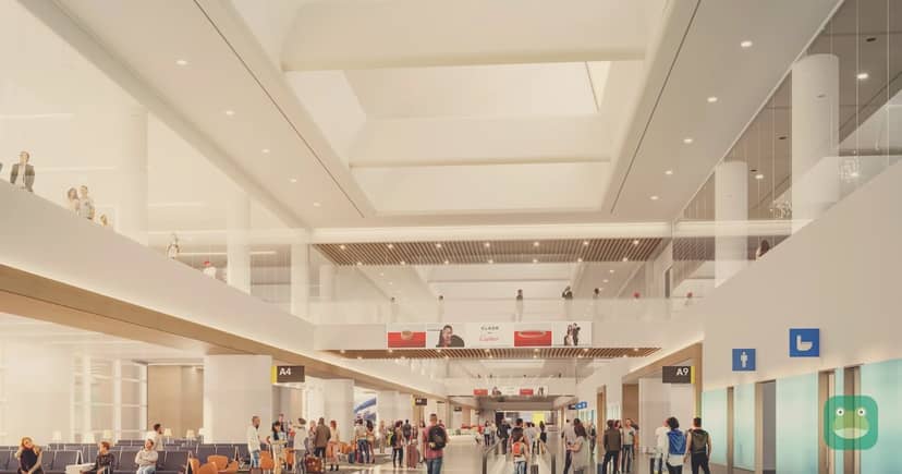 Rendering of the New Terminal One's east pier