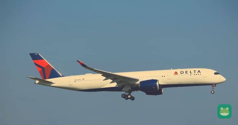 A Delta Air Lines Airbus A350-900. Delta plans to start installing Amazon Leo satellite Wi-Fi in 2028.