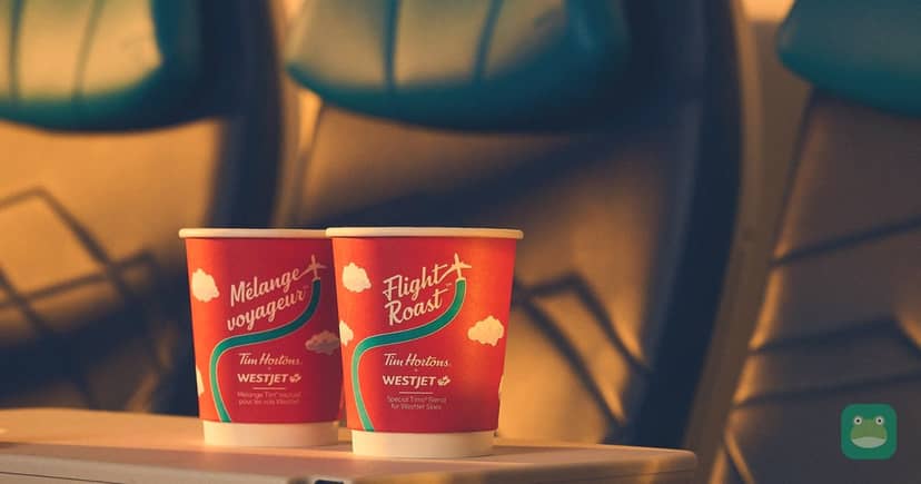 Tim Hortons Flight Roast coffee for WestJet.