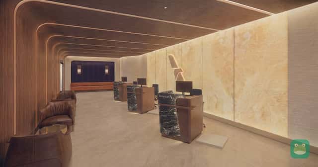Rendering of American's planned Flagship check-in at DFW Terminal D. Rendering: American Airlines
