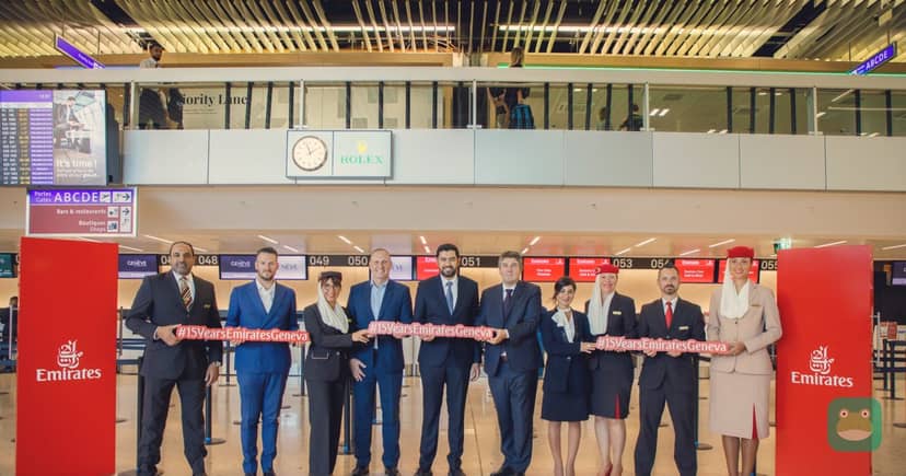Emirates celebrates its 15th anniversary in Geneva