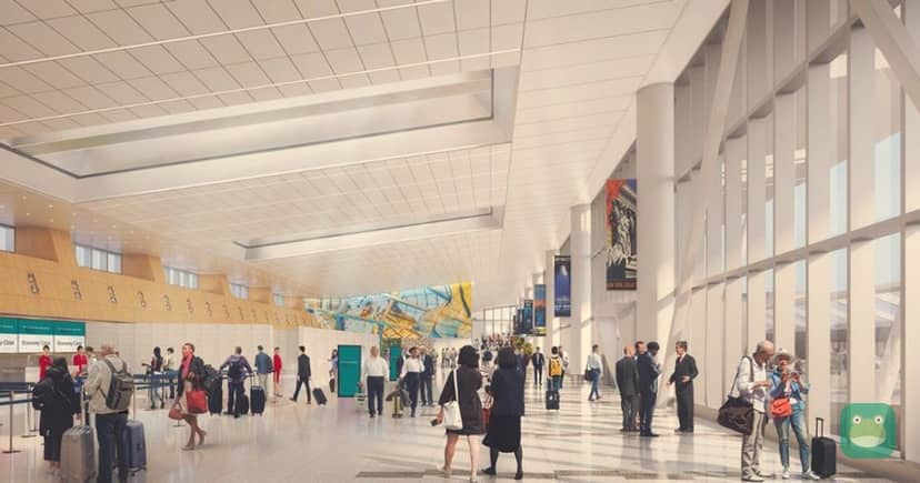 JFK Terminal 6 rendering supplied with Cathay's 2024 announcement; not the finished lounge.