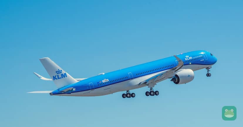 KLM's first Airbus A350 on a test flight