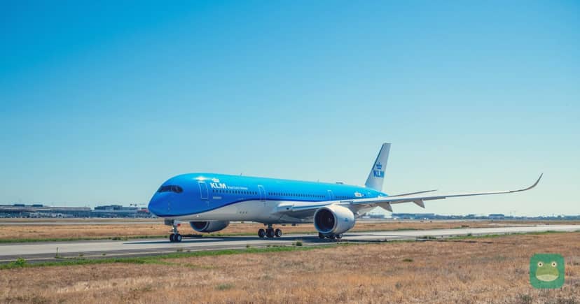 KLM's first A350 during its test flights in September