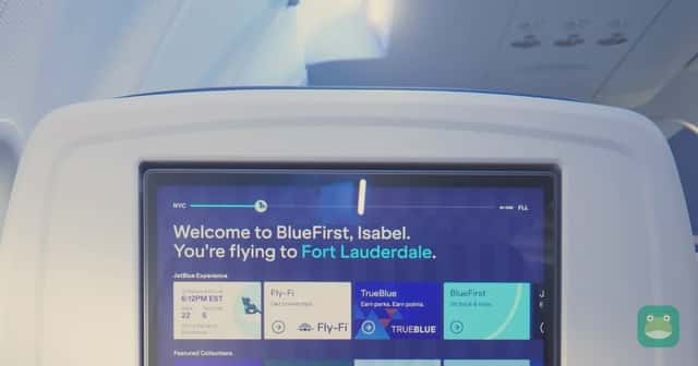 BlueFirst seatback screen, in an image from JetBlue