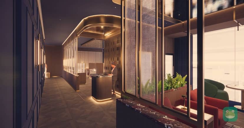 Rendering of the Concorde dining entrance in the new T5C lounge