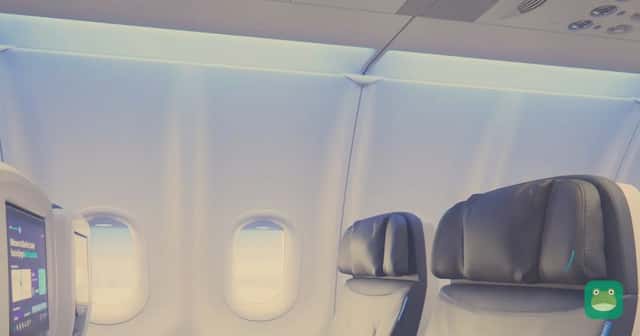 A reclined BlueFirst seat, JetBlue's new domestic first class launching Dec. 8, in an image from JetBlue