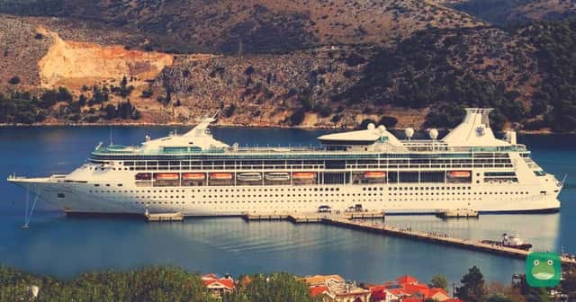 Rhapsody of the Seas at Argostoli, Greece. She will be Royal Caribbean's first ship to sail Europe year-round.