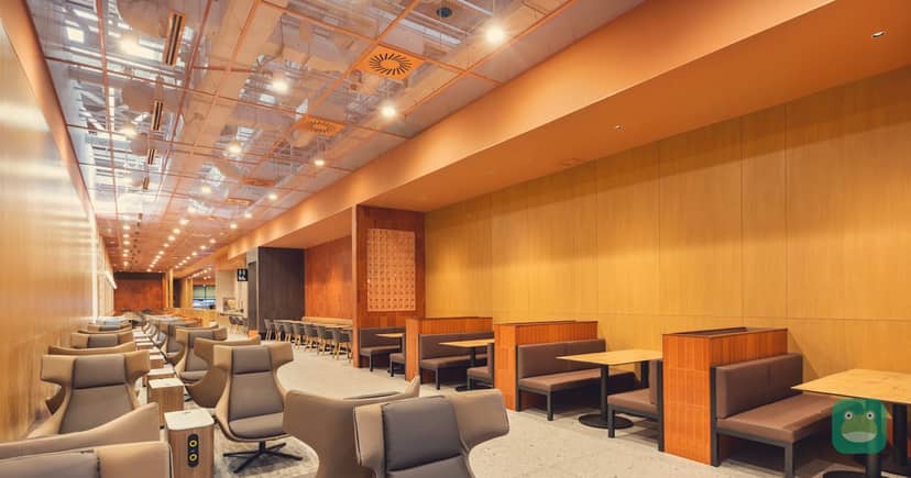 Seating in the new The Club lounge at Lima's Jorge Chávez airport
