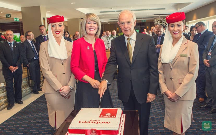 Opening of the Emirates Lounge, Glasgow, July 2014