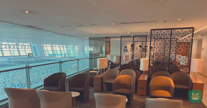 Garuda Indonesia Business Class Lounge, CGK Terminal 3 International — window seating