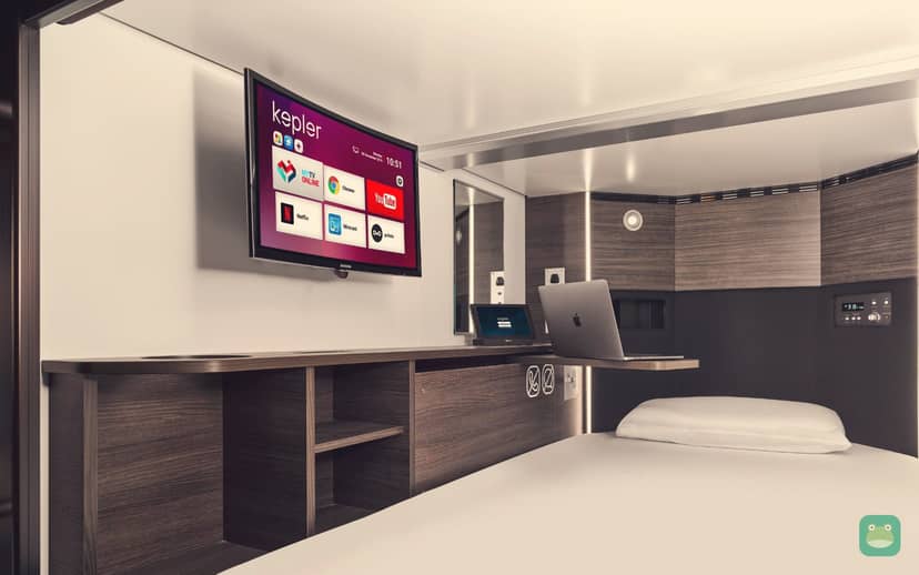 Private sleeping cabin, Kepler Club, Riga Airport
