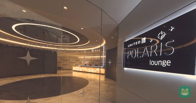 Entrance with signage, United Polaris lounge, Newark Terminal C