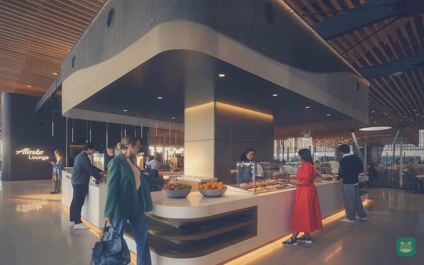 Alaska Lounge, PDX Concourse C — buffet