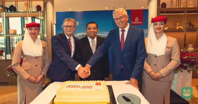 Opening event at the Emirates Lounge, Frankfurt Terminal 3