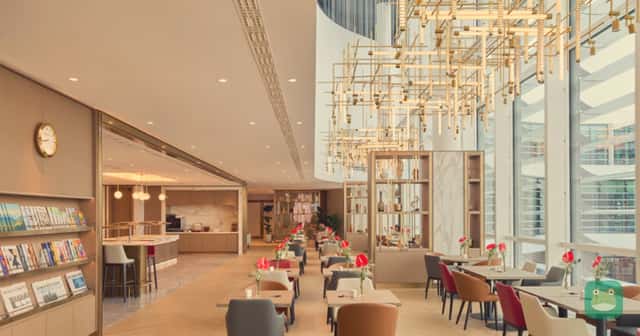 The new Emirates Lounge at Munich Airport, pictured by Emirates in 2026.