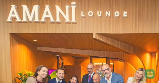Amaní Lounge, SSA Terminal 1 — inside the lounge on its opening day, 13 October 2026