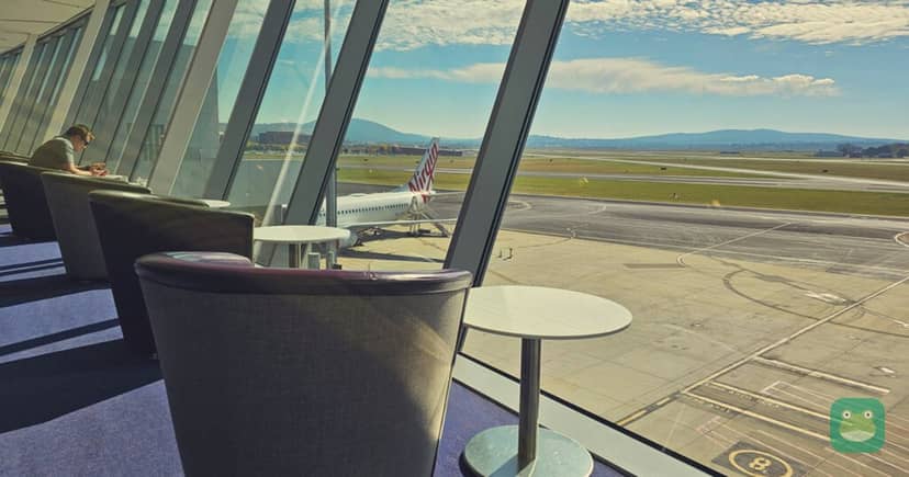 Seating in the Virgin Australia Lounge in Canberra