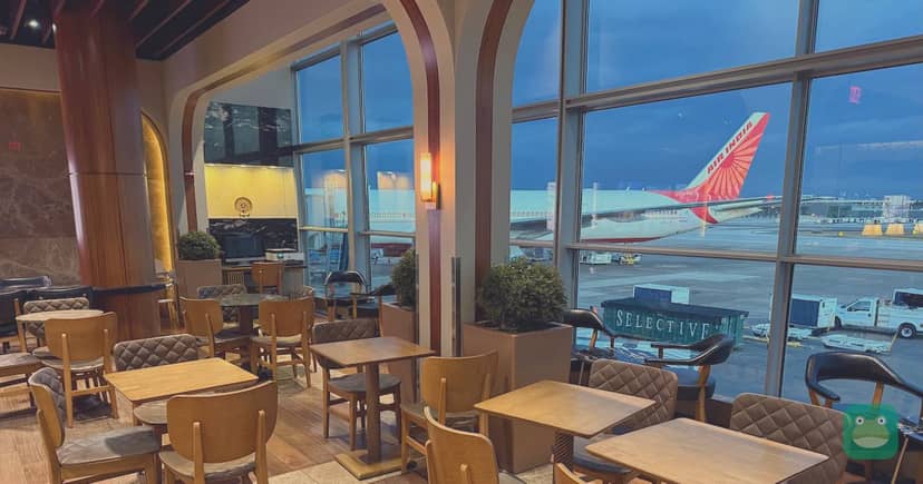 Turkish Airlines Lounge, IAD Concourse B — seating by floor-to-ceiling windows