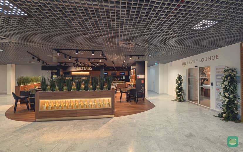 The Levity Lounge, NCE Terminal 2 — lounge interior