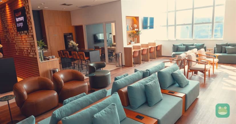 Harmony Lounge, SDU Terminal 1 — seating and dining area