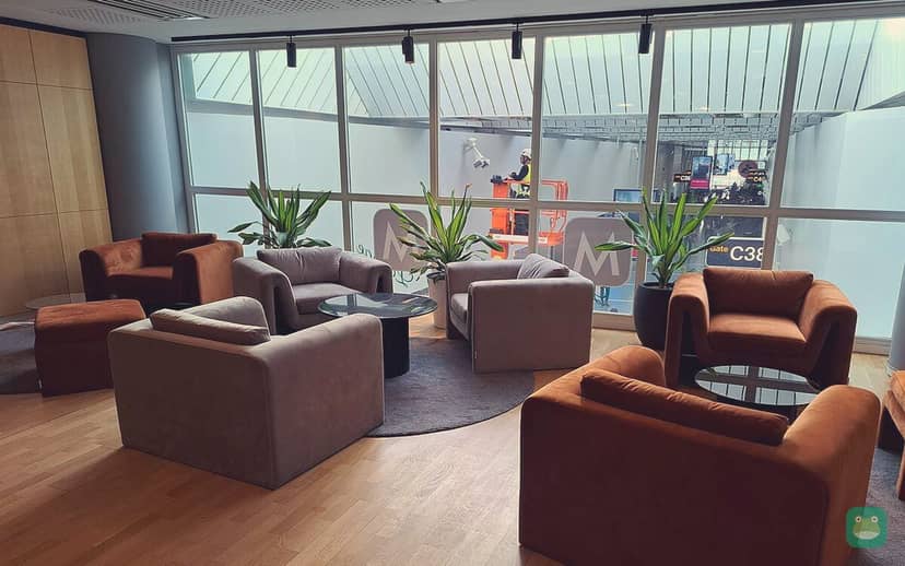Pearl Lounge Gate C37, ARN Terminal 5 — armchairs and coffee tables