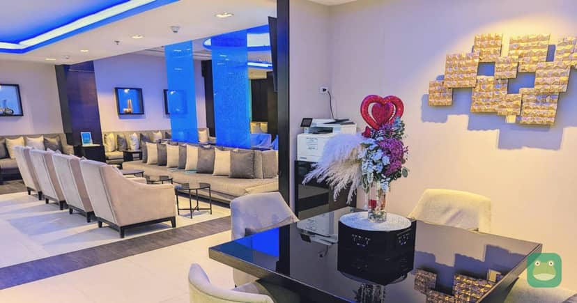 Oman Air lounge seating (2022 archive photo)