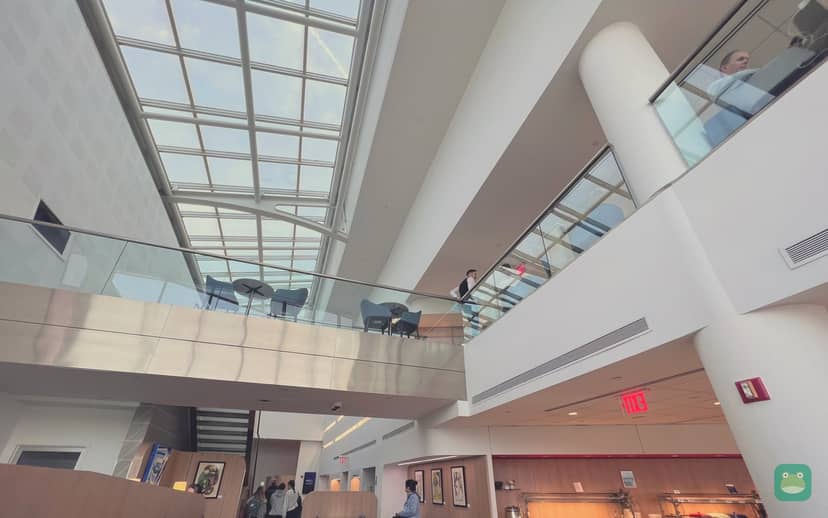 Air France Lounge, JFK Terminal 1 — two-level interior