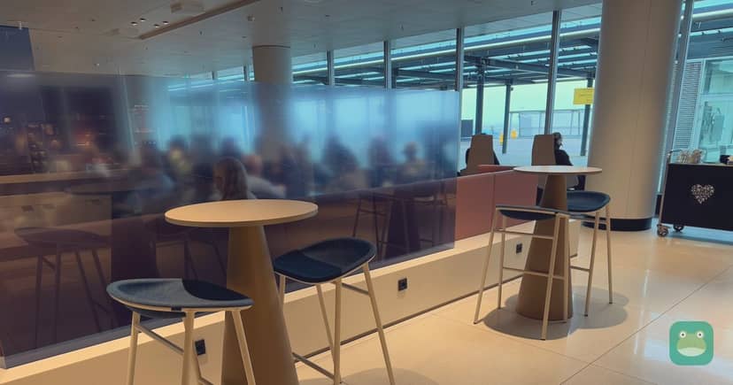 Aspire Lounge 26, AMS Schengen — dining tables and chairs