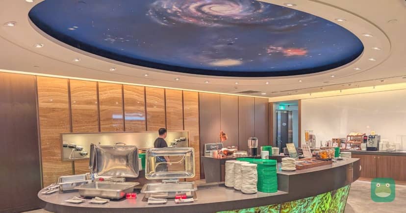 EVA Air lounge buffet, TPE Terminal 2