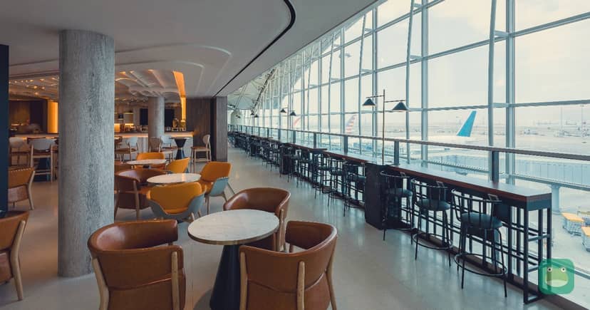 Seating along windows overlooking the apron