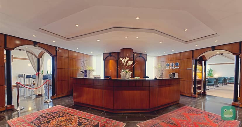 Entrance and reception, LuxxLounge, Frankfurt Terminal 1