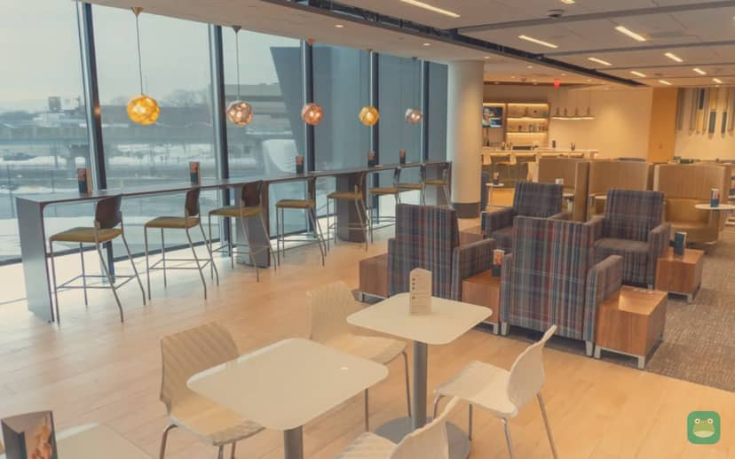 Escape Lounge, BDL Terminal A — renovated lounge (2026)